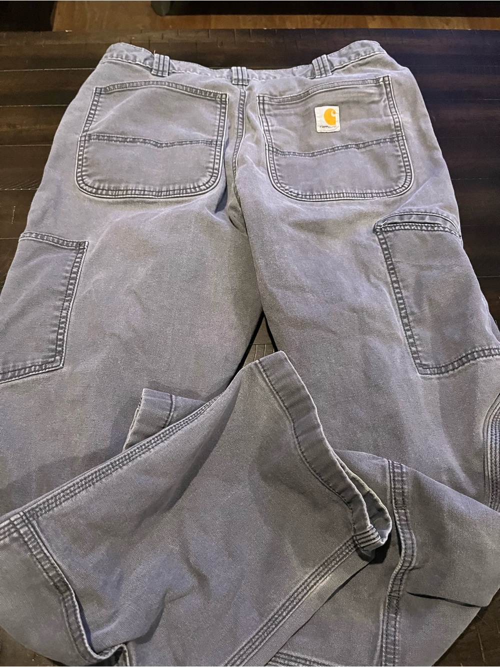 Carhartt Men's Faded Gray Relaxed Carpenter Jeans 32X32 stain